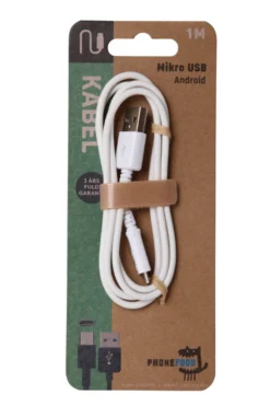 USB-A til og micro USB kabel – 1 meter