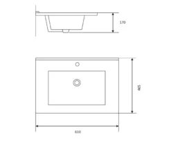Vask Deluxe NR11 60 cm hvid - REN