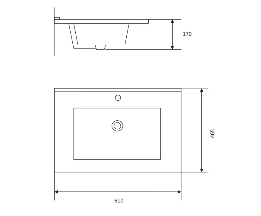 Vask Deluxe NR11 60 cm hvid - REN