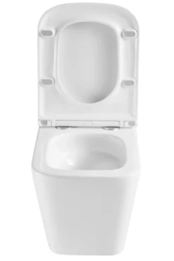 Væghængt toilet kantet m/Vortex skyl - hvid
