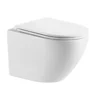 Væghængt toilet rund m/Vortex skyl - hvid
