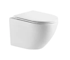 Væghængt toilet rund m/Vortex skyl - hvid