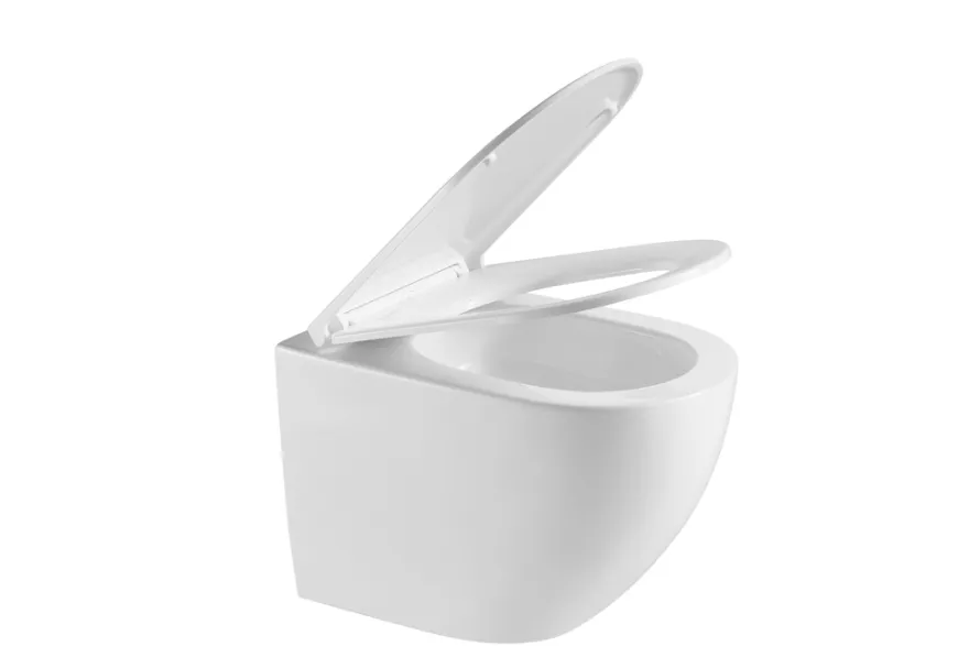 Væghængt toilet rund m/Vortex skyl - hvid