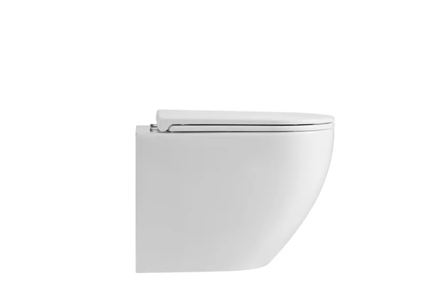 Væghængt toilet rund m/Vortex skyl - hvid