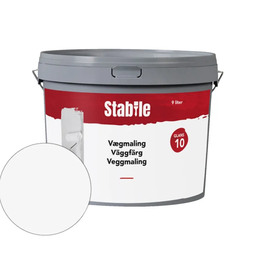 Vægmaling 10 hvid 9 liter - Stabile®