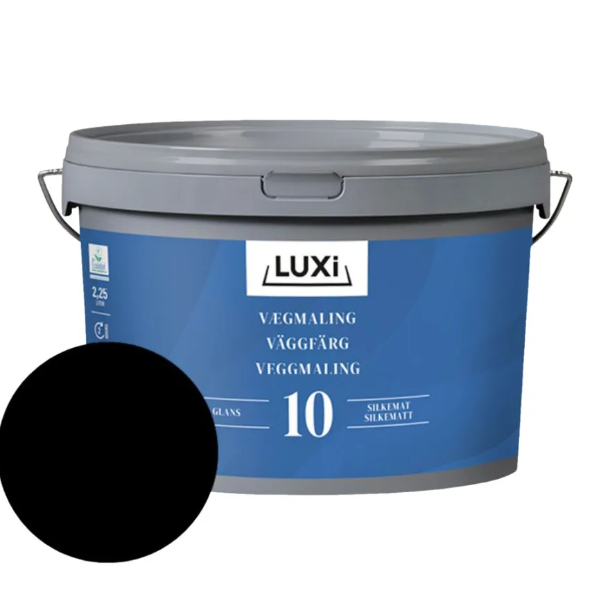 Vægmaling 10 sort 2,25 liter - LUXI®