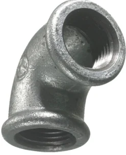 Vinkel galvaniseret 3/4" - muffe/muffe 90 gr.