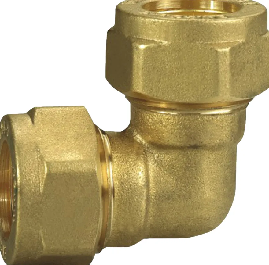 Vinkel klemring til kobberrør messing 10 x 10 mm