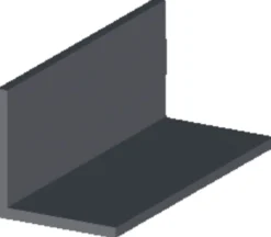 Vinkelliste sort pvc 25 x 25 x 1000 mm