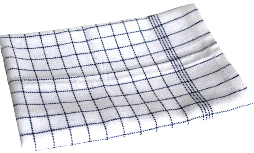 Viskestykke blåternet 50 x 100 cm - 3-pk. - G. Funder