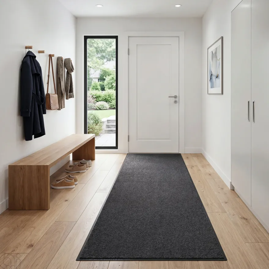 Wash&Clean smudsmåtte sort 90 x 250 cm