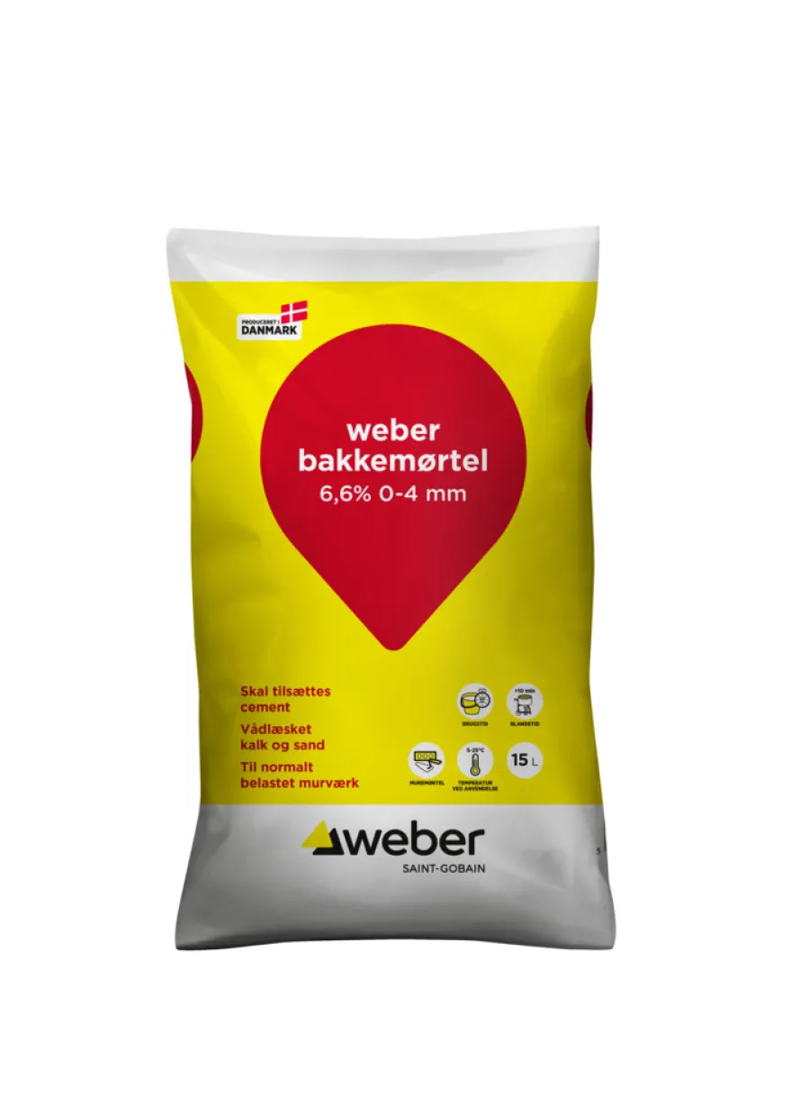Weber bakkemørtel 6,6% - 15 liter