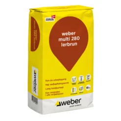 Weber Multi 280 Farvet hæftemørtel Lerbrun 18 kg