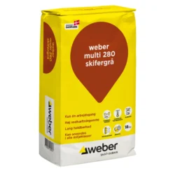 Weber Multi 280 Farvet hæftemørtel Skifergrå 18 kg