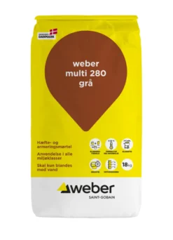 Weber Multi 280 hæftemørtel grå 18 kg
