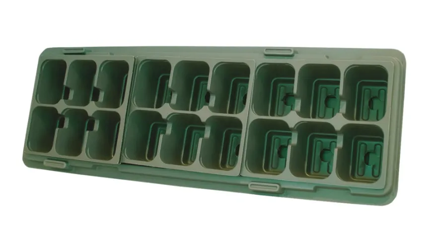 Winddou drivhus med 18 stk. indsatskrukker - 2 pk.