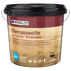 Woodlife terrasseolie gylden 5 liter
